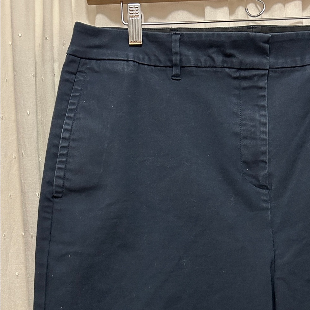 Boden Pants Women's 14R Navy Straight Leg Chinos Flat Front Work Office - Picture 2 of 13
